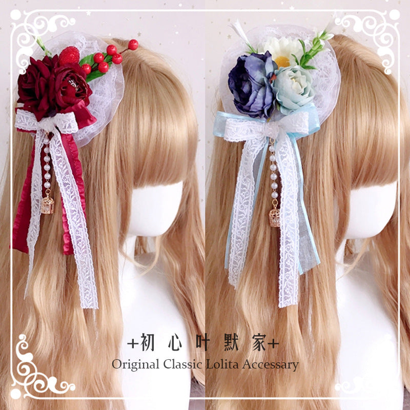 Original Handmade Lolita Element - Gorgeous Hanamaru Fairy Hair Clip | Lolita Style Accessory