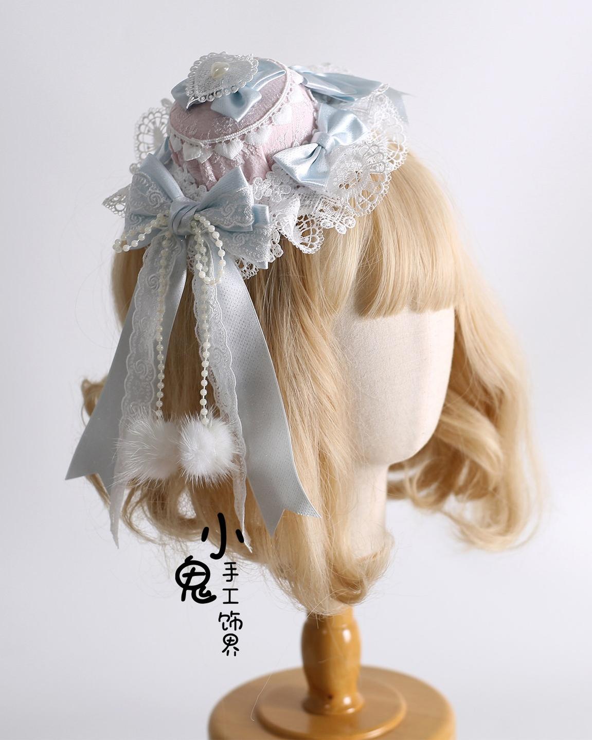 Xiaogui - Lolita Headdress - Bunny Ear KC, Embroidered Lace Headwear