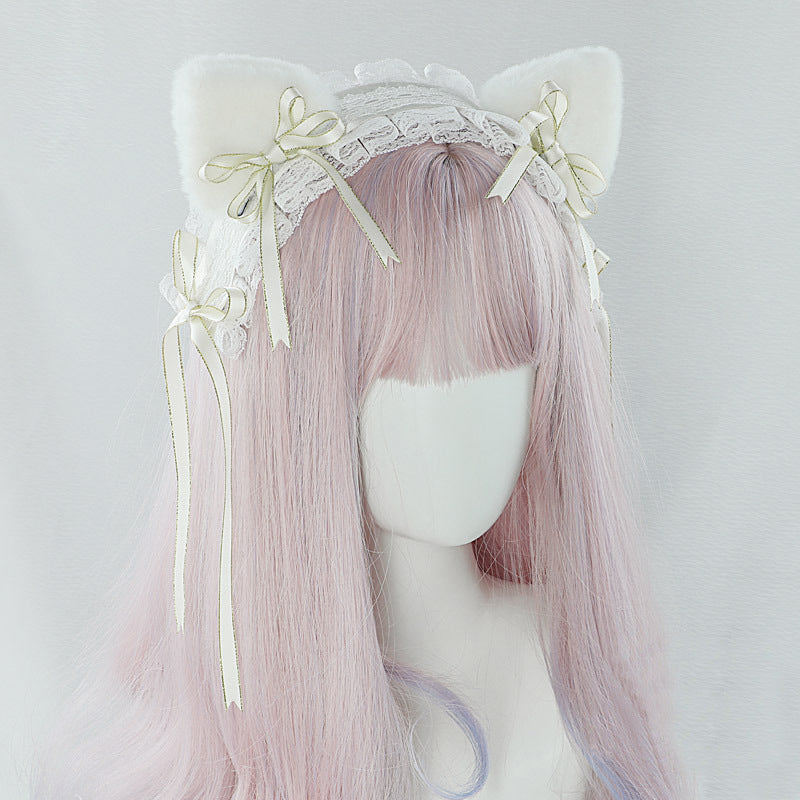 Lolita Headwear Hair Accessories Cute Plush Comic Exhibition Cosplay Dress Up Party fashion Accessories Astrology Cat Hairband - Lolita Fetch