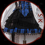 S / Blue and Black Plaid Skirt Only