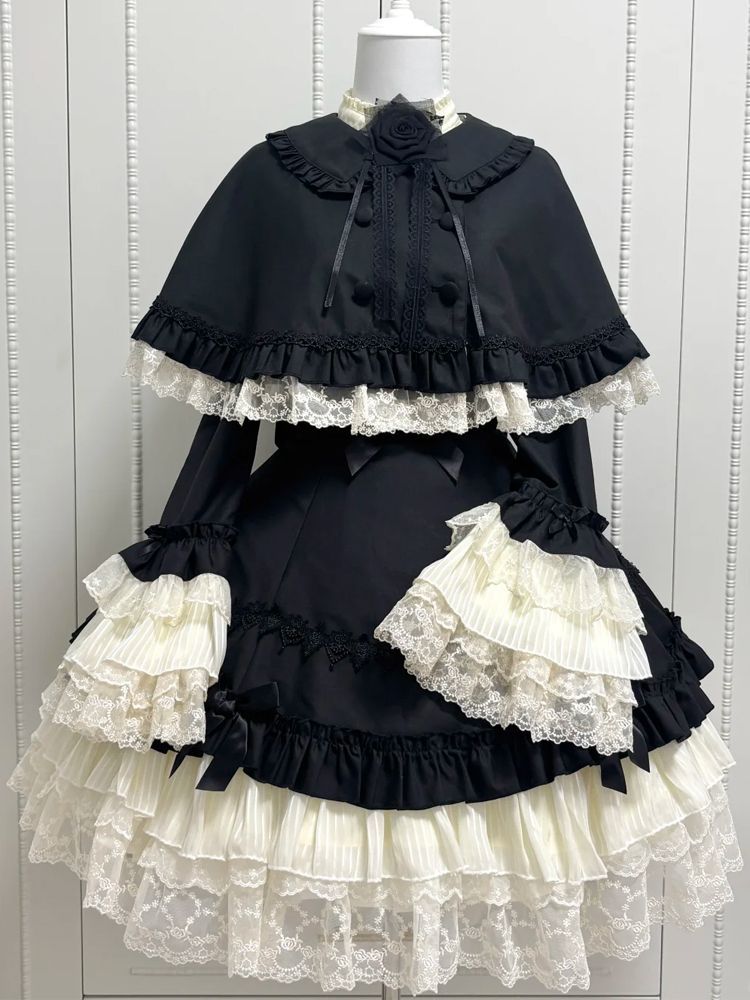 1st Anniversary - Nocturne Song - Black Dress and Cape Set - product image 6