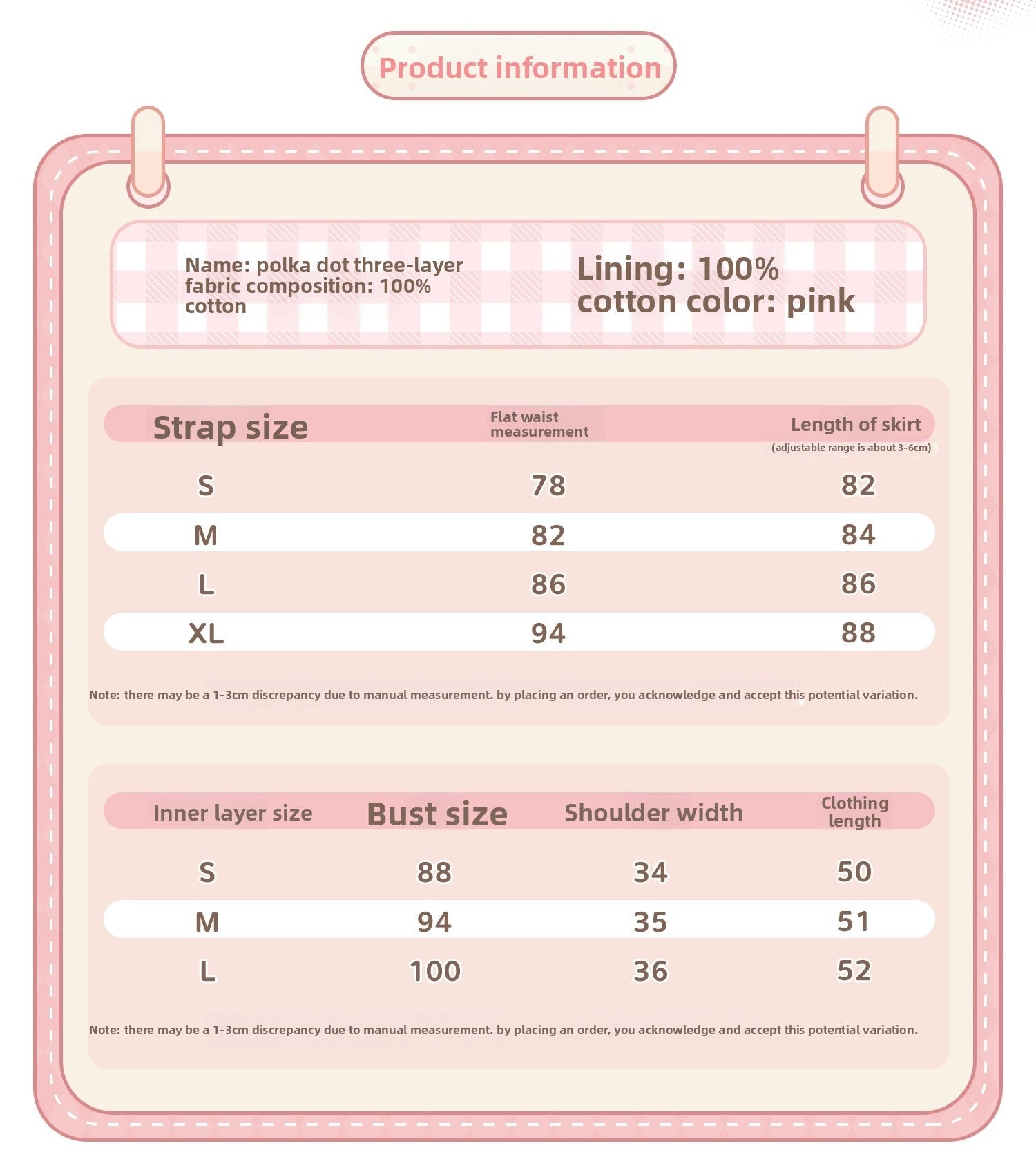 Sweet Dreams Baa Baa - Polka Dot Three-Piece -  100% Cotton Suspender Lolita Dress