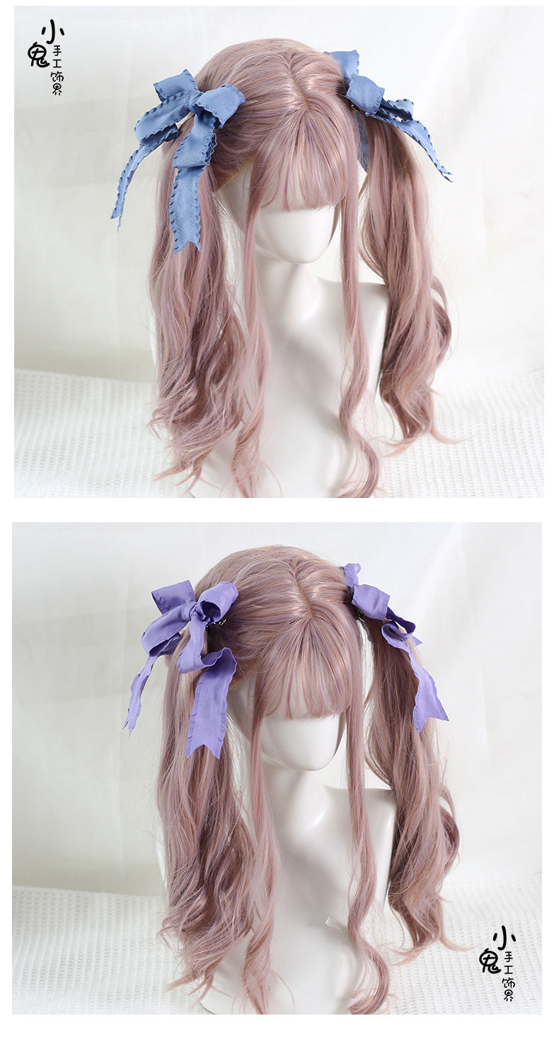 Original  Double Ponytail Twist Hair Clip Lolita Sweet Pair Clip Lo Side Clip Anime Cosplay Adjustable Styling