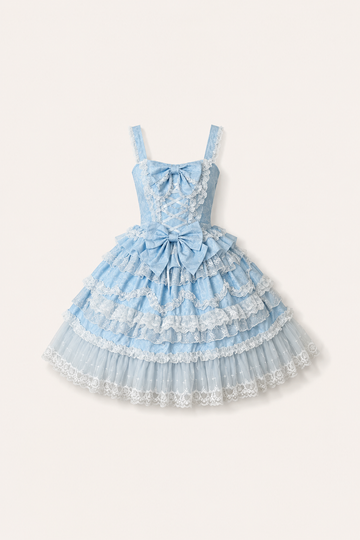Hanguliang - Love Palpitations - Bridal JSK Dress with Layered Ruffles and Lace