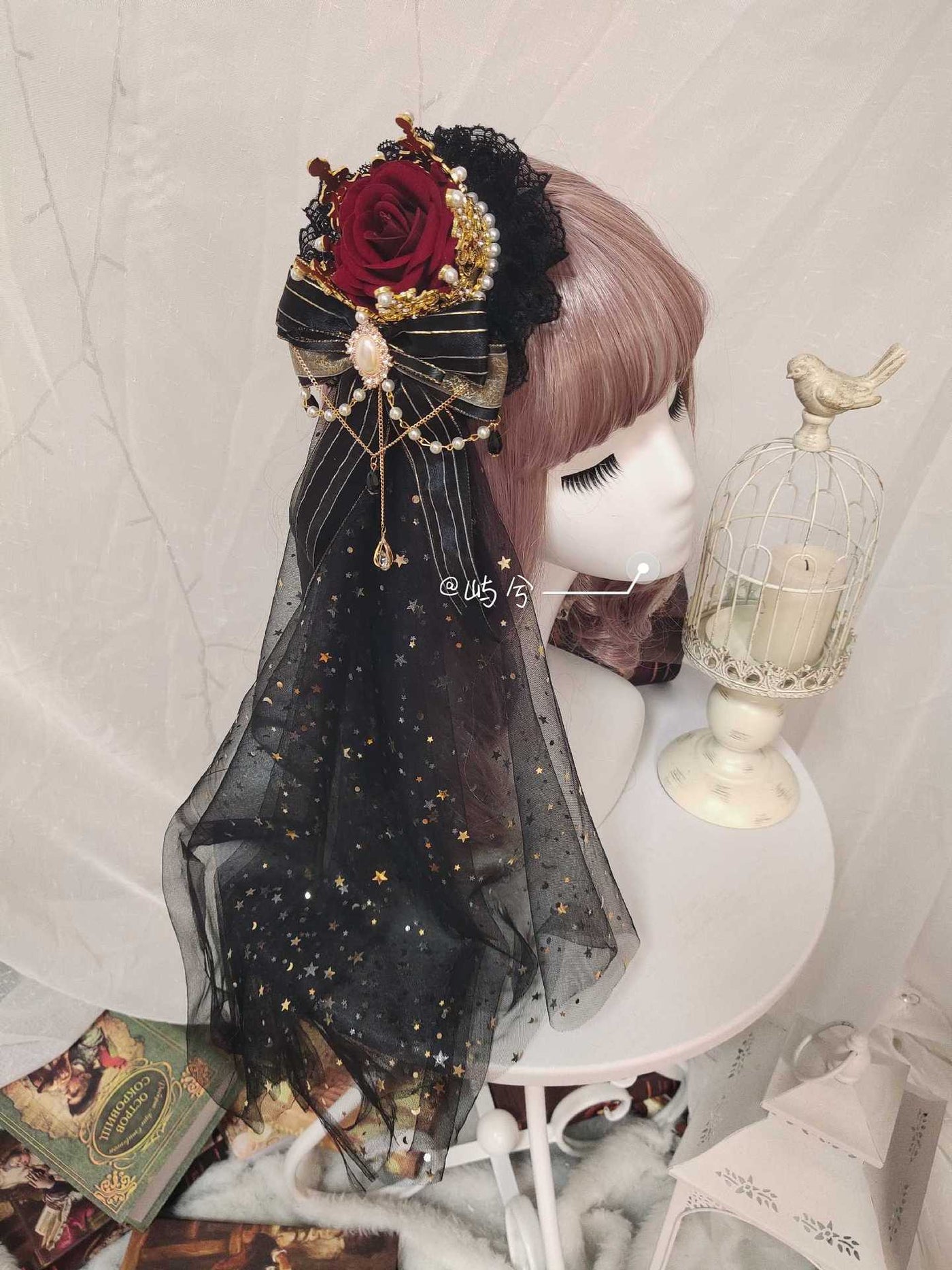 Original Lolita Crown Handmade Hair Accessory Gorgeous Hanamaru Shirayukihime Tea Party Lolita Hair Ornament Elegant Bridal - Lolita Fetch