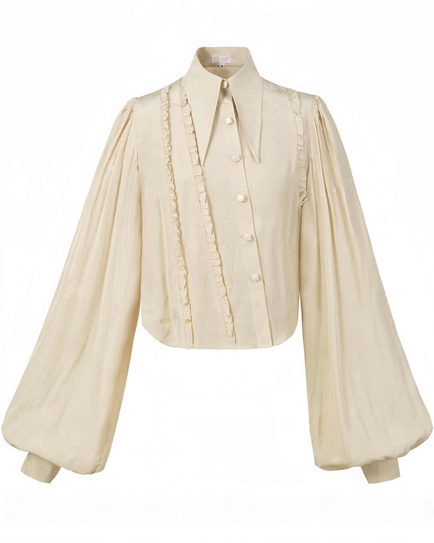 ZJstory - Starry for You - Vintage Lolita shirt with pointed collar and lantern sleeves - product detail 2