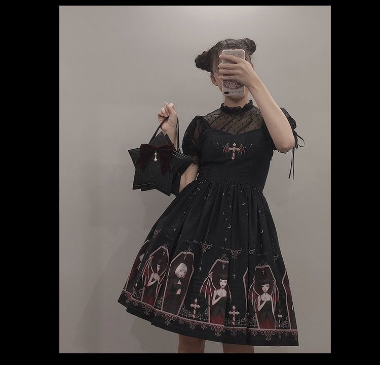 1st Anniversary - Light Aria and Night Whisper - Gothic Print JSK - product image 4
