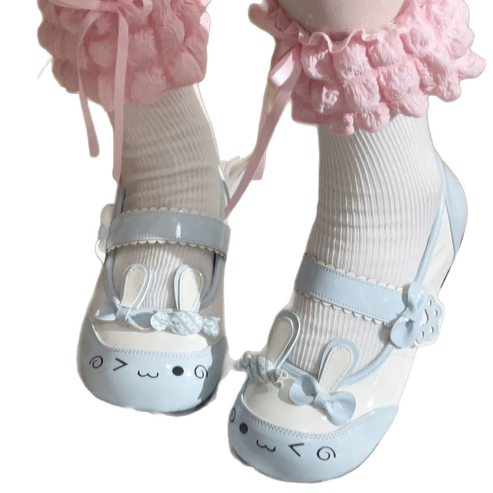 Dazed Rabbit - Sweet Lolita Bunny Flats - Indoor Mary Jane flats