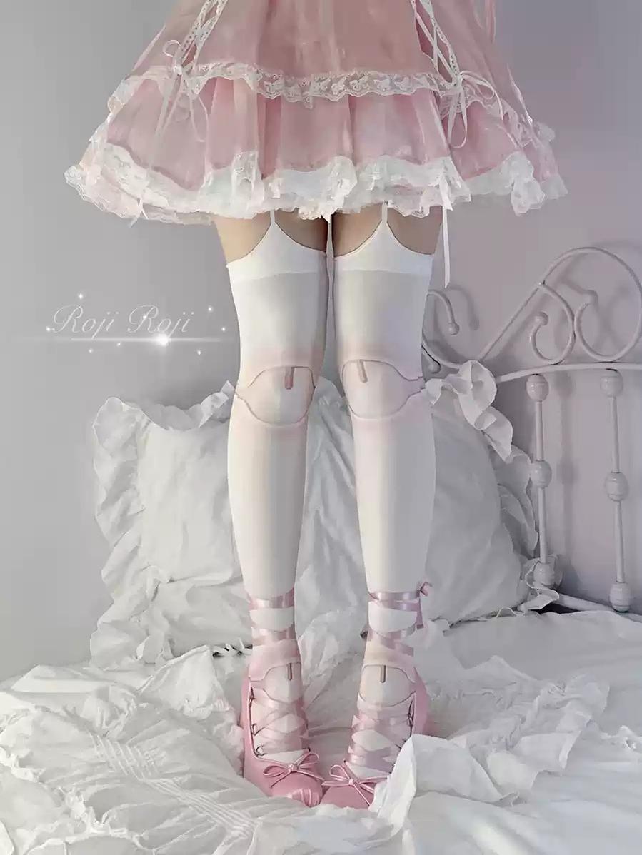 Roji Roji - Sweet Lolita Pantyhose - Joint Print Light Stockings Socks