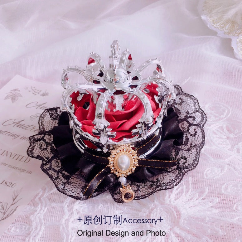 Original Girl Crown Lolita Headwear for Singing, Daily Wear, Princess, Queen Coronation, Lolita Wedding Accessories, Small Items