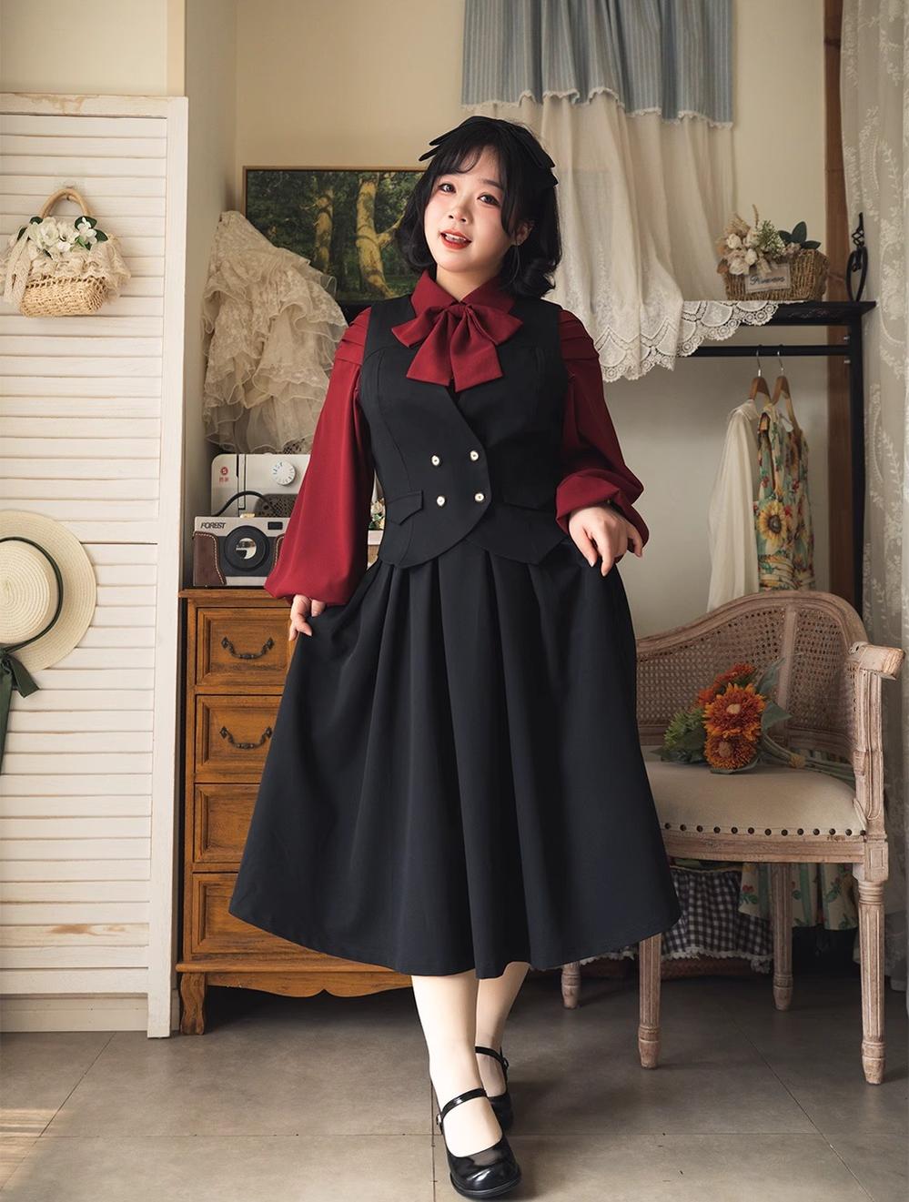 Forest Wardrobe - Forest Basket - Elegant Lolita Vest V Collar Retro Waistcoat