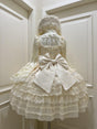 Apricot color jsk Suspender Skirt+Bow on the back / S