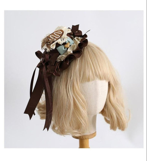 Xiaogui - Sweet Lolita Headband and Top Hat - with Candy Details Headwear