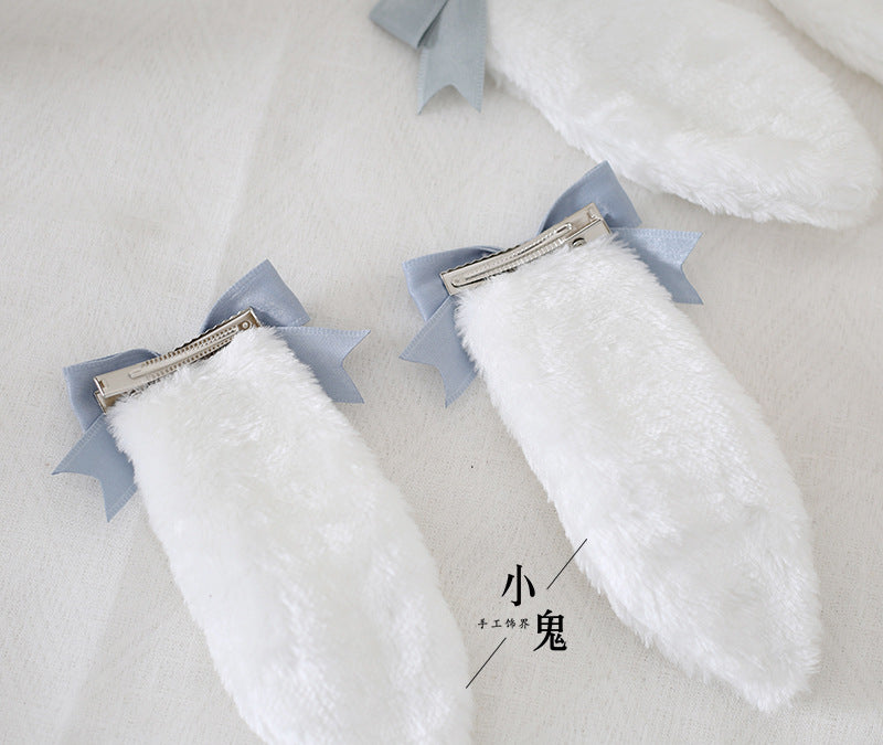 Sweet Ears Lolita Bunny Ear Hair Accessories Lop Bunny Hair Clip Card Soft Girl Lolita Bowknot Lolita Headwear