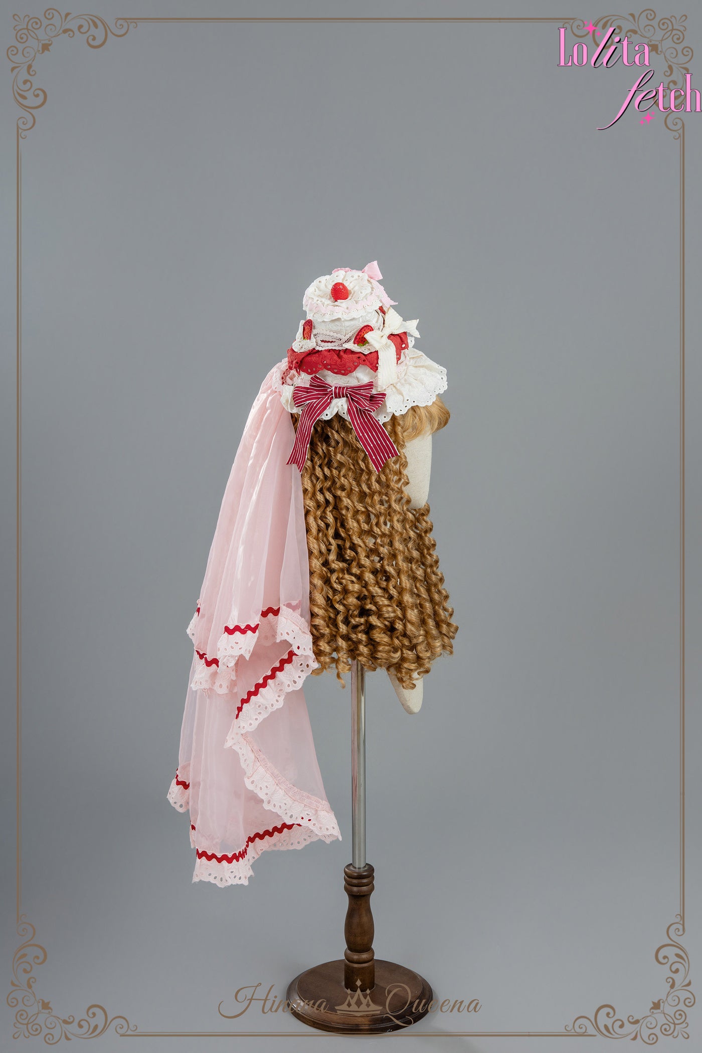 Gorgeous Strawberry Party Lolita Dress JSK and OP from Spot hinanaqueena by Lolita Fetch, featuring floral details and ruffled trim.
