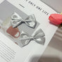 Light Gray Bow Brooch Pair