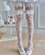 White / Over-the-knee Socks (with lace trim)