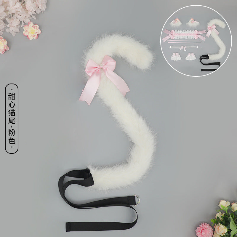 Cute Girl Hair Accessories Lolita Comic Exhibition Multi-use Clip Bow Hair Ornament Cat Ear Hair Clip Cat Ear Headband - Lolita Fetch