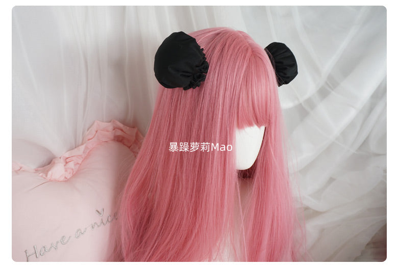 Handmade Chinese Style Hair Accessories Chun Li Kung Fu Bun Hair Clip National Style Hairpin Spicy Girl Hair Ornament Pom Pom Headband Lolita - Lolita Fetch