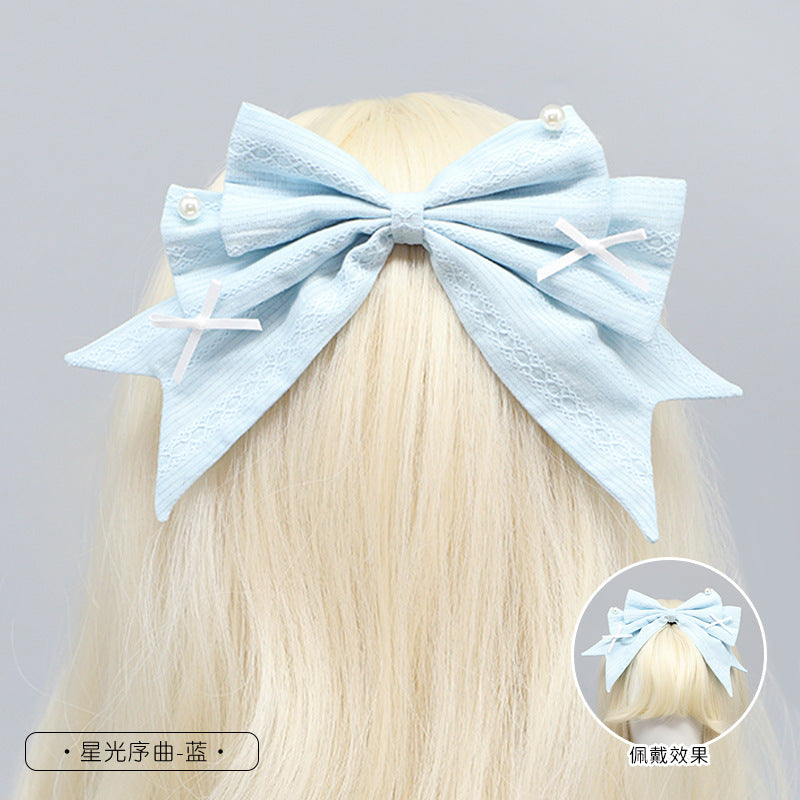 Lolita Back of Head Top Clip - Original Japanese Bow Versatile Hair Accessory - Lolita Fetch