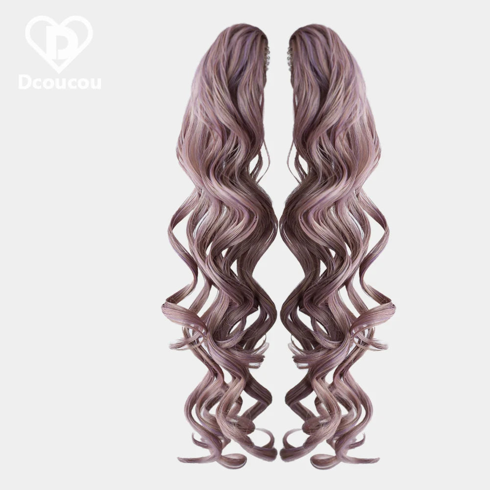 Dcoucou - Style 3 Mix & Match - 47cm Roman Curls with Tiger Clip Accessories Wig