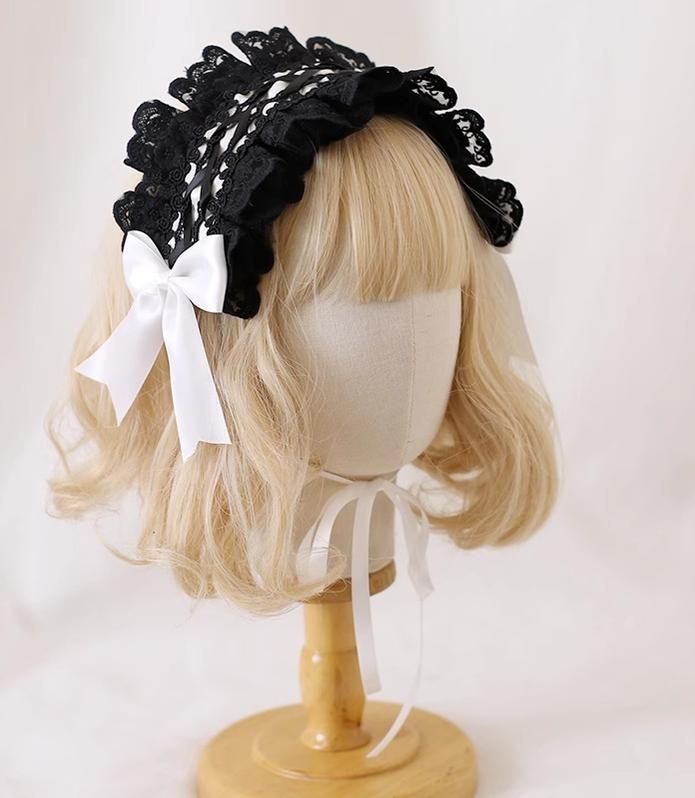 Xiaogui - Gothic Lolita Headband Cat Ear - Hairpin Headwear