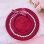 Chapeau rouge vin + pince à cheveux (lot de 2) / Taille unique