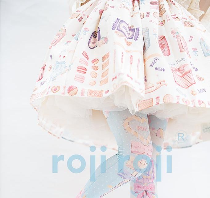 Roji Roji - Fairy Kei Sweet Lolita Print - Stockings Socks