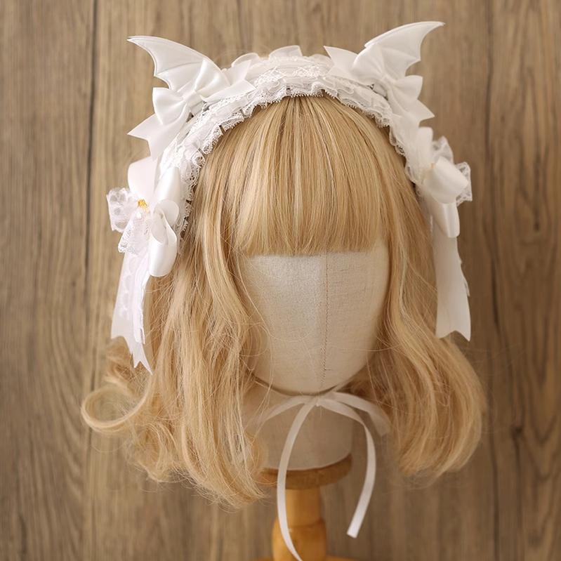 Xiaogui - Halloween Gothic Lolita Hairband - Detachable Devil Wings Headwear