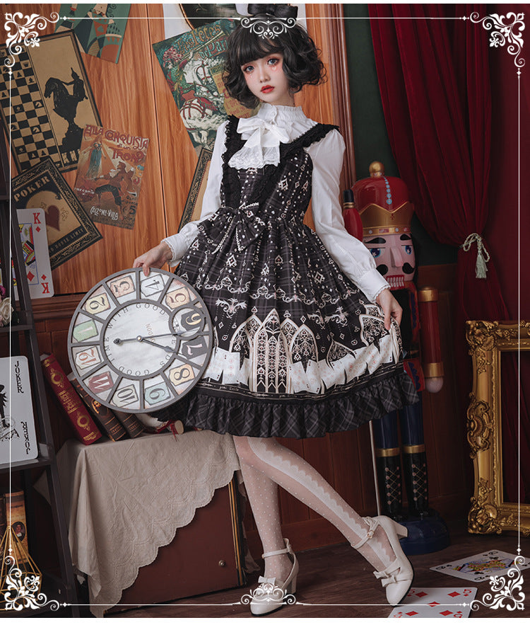 Eieyomi - Elegant Autumn Winter - Velvet Blouse with Stand Ruffle Collar and Chest Bow - product detail 4