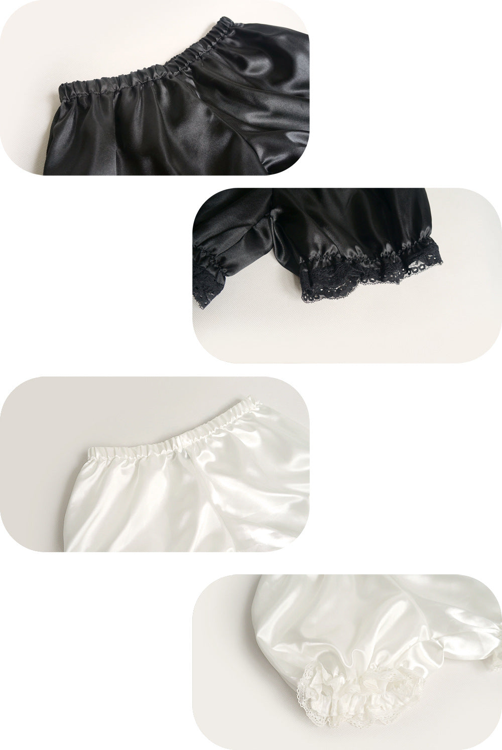Eieyomi - Super Sweet - Short Lolita Bloomers with Lace-Trimmed Hems - product detail 2