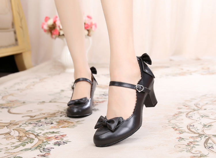Sosic - Kawaii Lolita Round Toe Shoes - Shoes