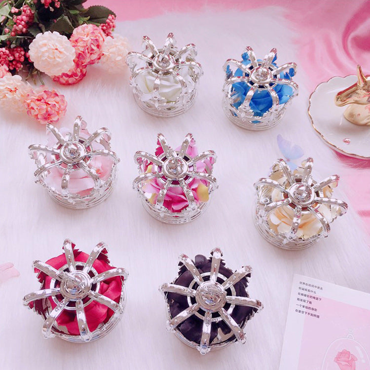 Lolita Crown Hair Accessories Gorgeous Rose Crown Hairband Headdress Golden Crown Hair Clip