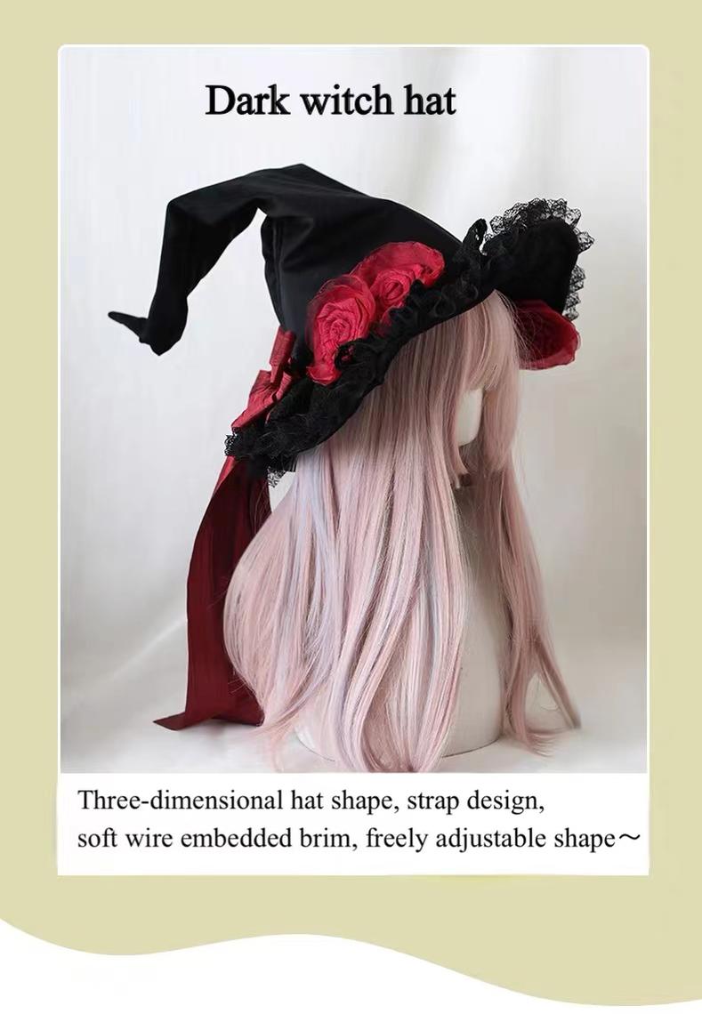 Xiaogui - Halloween Gothic Lolita Witch Hat - Bow Velvet BNT Headwear