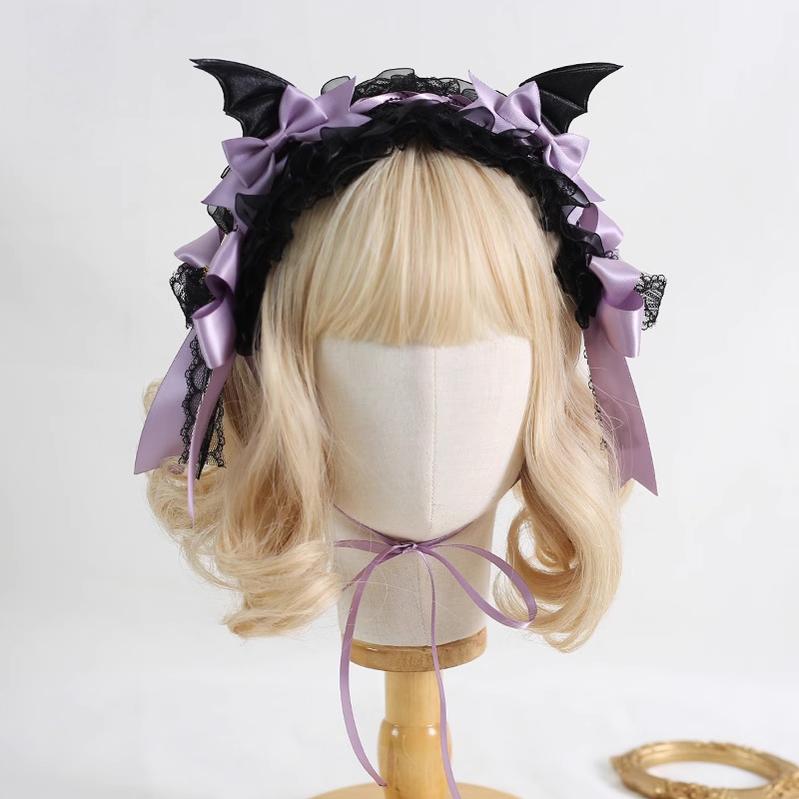 Xiaogui - Halloween Gothic Lolita Hairband - Detachable Devil Wings Headwear