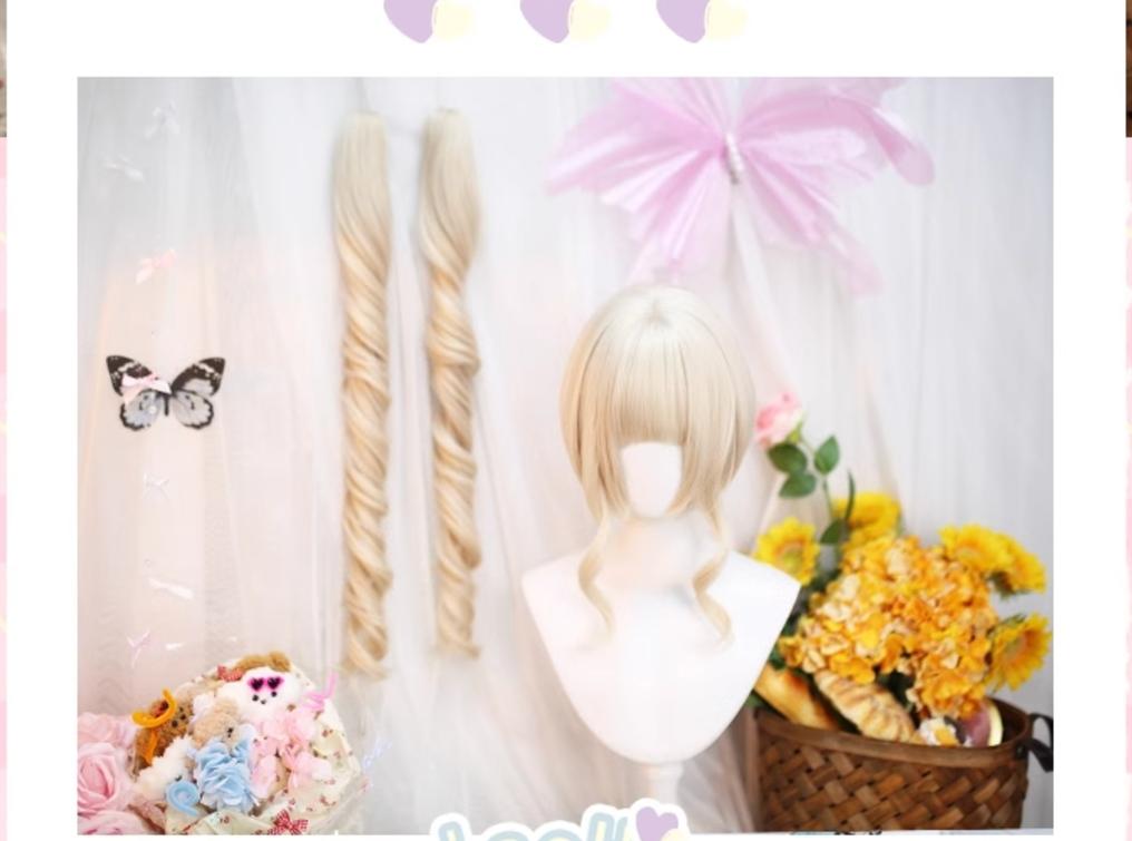 Dalao Home - Sweet Lolita Wig Roman Roll Double - Ponytails Wig Wig