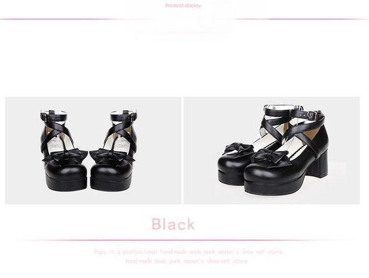 Angelic imprint - Sweet Lolita Shoes Round Toe Middle - Heel Shoes