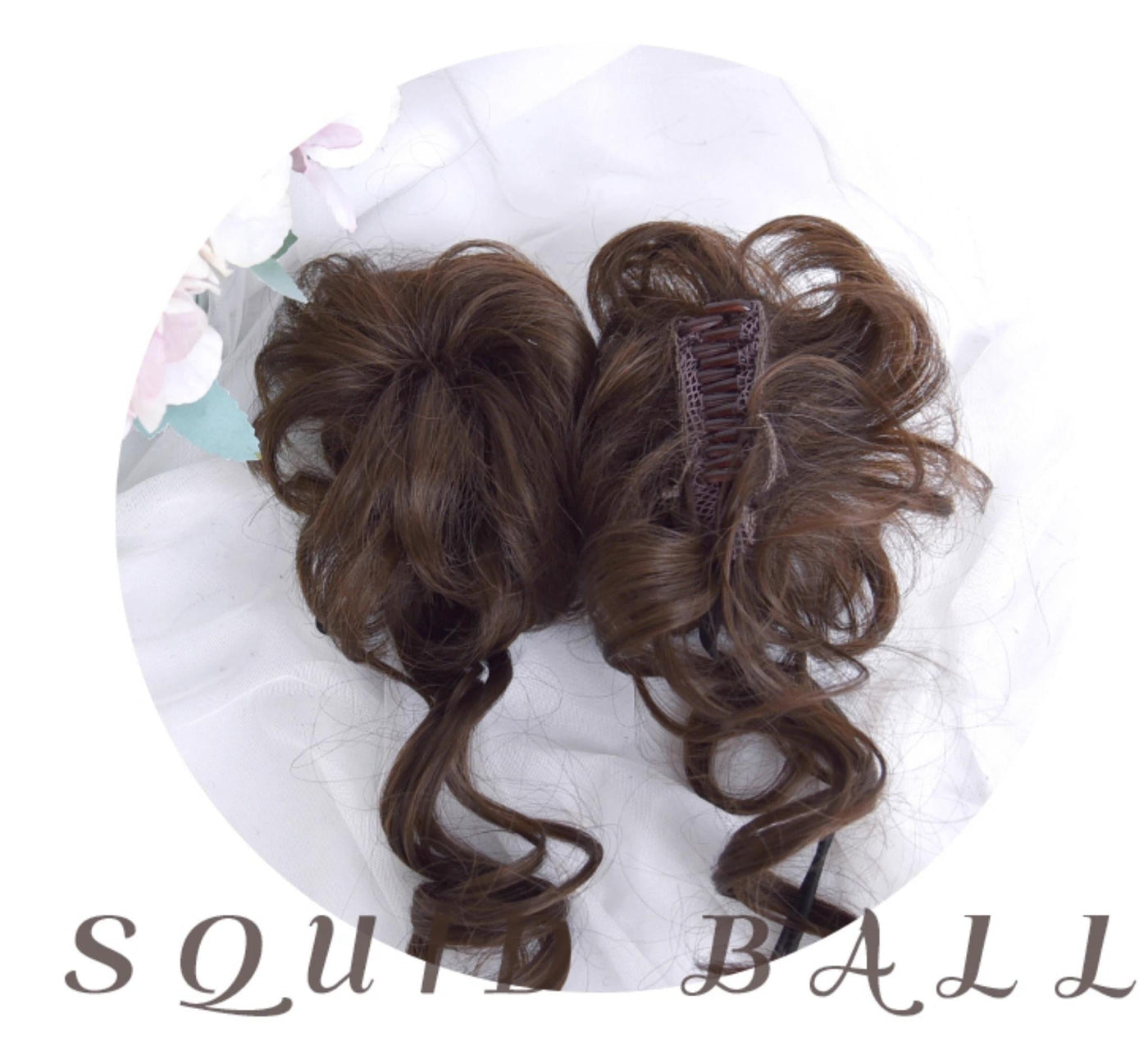Sinwavy - Kawaii Lolita Brown Wig Cute Bun - Ponytail Doll-like Wig Wig
