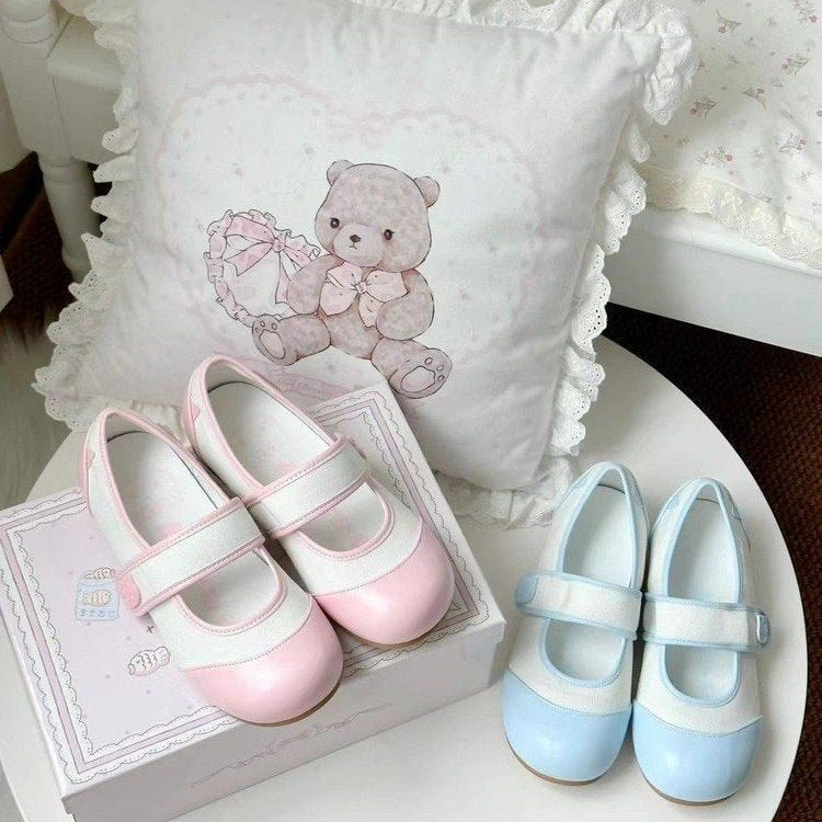 Cute Round Toe Flat Mary Jane Shoes - Lolita & JK Uniform Shoes with S
