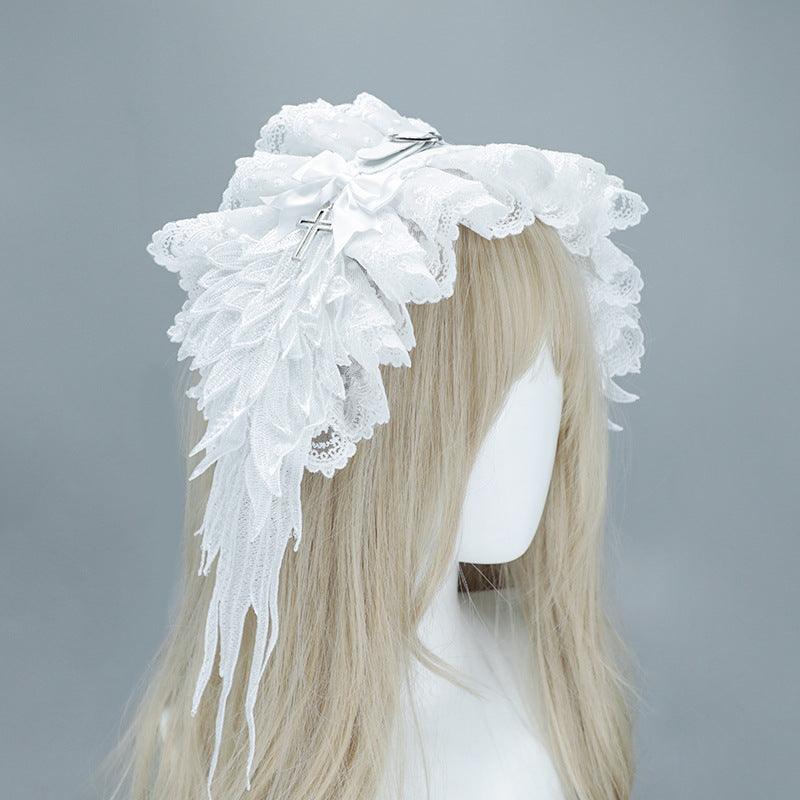 Gothic Dark Angel Wings Headband - Harajuku Subculture Punk Lolita Cosplay - Lolita Fetch