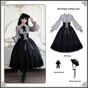 OP Kleid 3-teiliges Set (OP + Schleifenbrosche + schwarzer Zylinder) / S