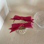 Glossy Swallowtail Bow (Burgundy Pair) / Hair Tie