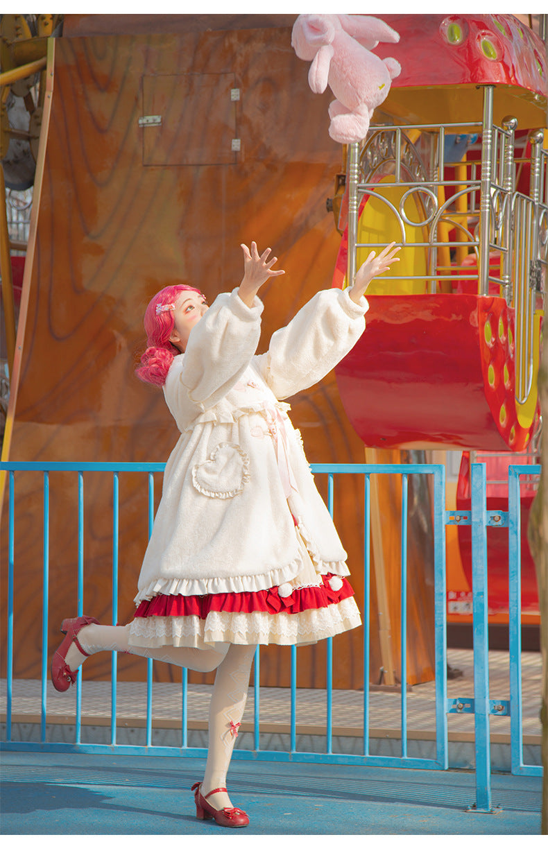 Long-Eared Rabbit" Plush Coat |   Winter Thickened Faux Fur Warm Coat