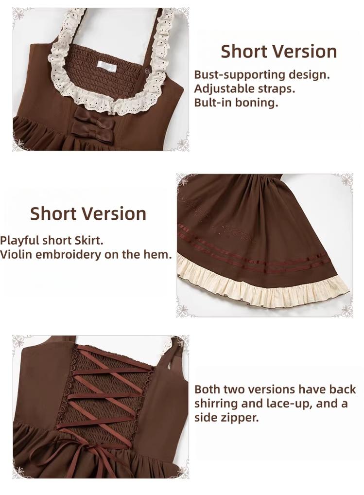 With PUJI - Oak Melody - Classic Lolita JSK, Bust Supporting Dress