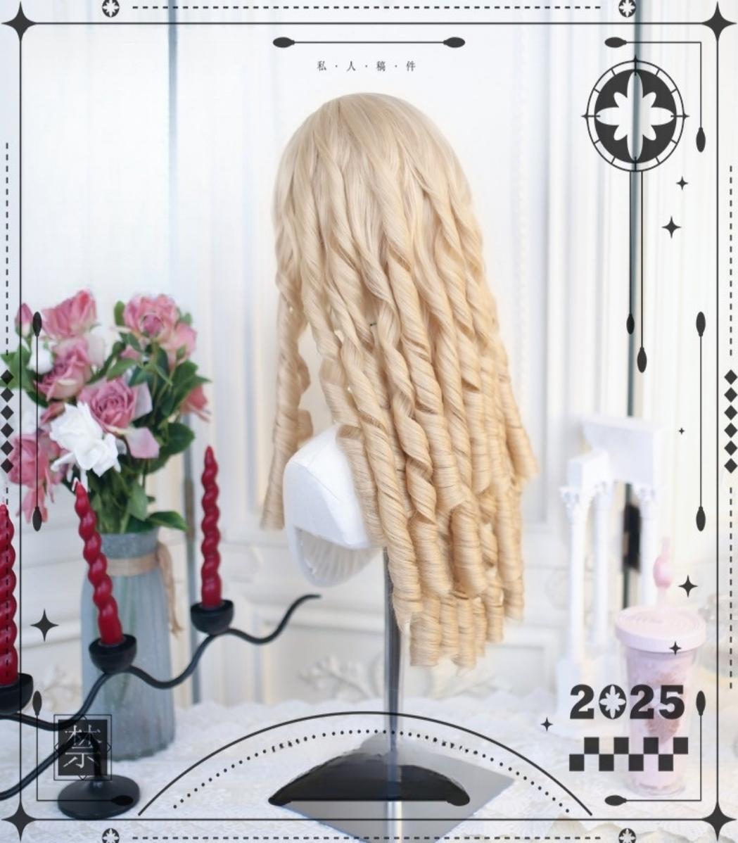 Dalao Home - 50-55 CM Lolita Wig with Retro - Roman Curls Wig