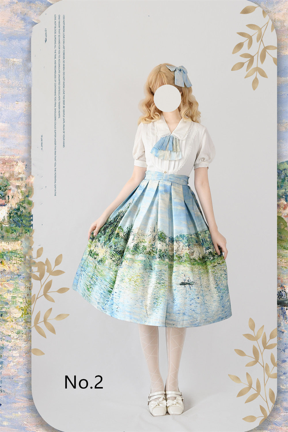Forest Wardrobe - Daily Lolita SK - Retro Classic Monet Oil Painting SK Skirt