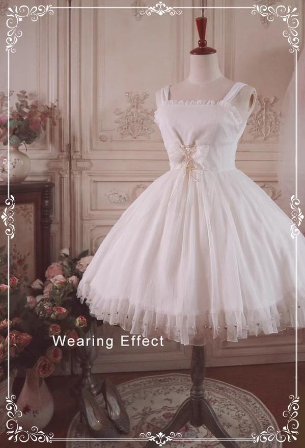 Aurora&Ariel - Super Puffy A-Line - Lolita petticoat with 18-inch length, organza layers, cotton waistband