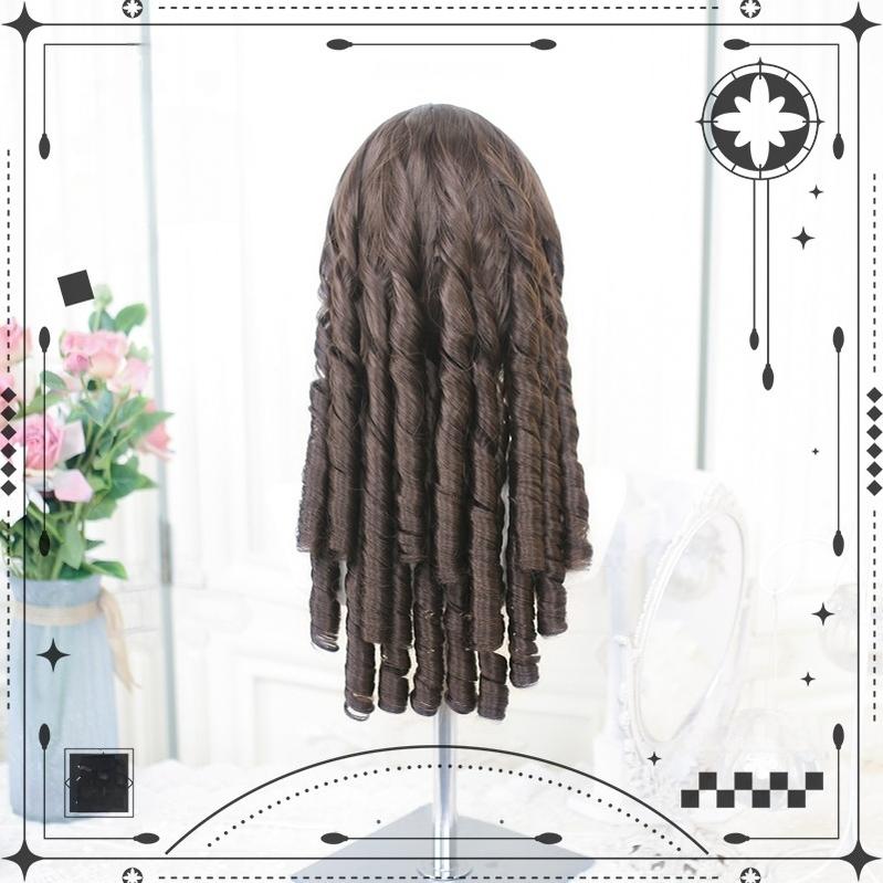 Dalao Home - Classic Brown Lolita Wig with Roman - Roll Wig