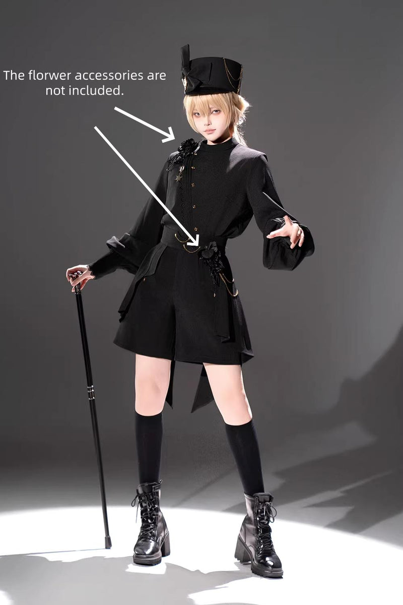 Princess Chronicles - Rose's Will - Ouji Lolita Shirt, High-Low Hem Shorts