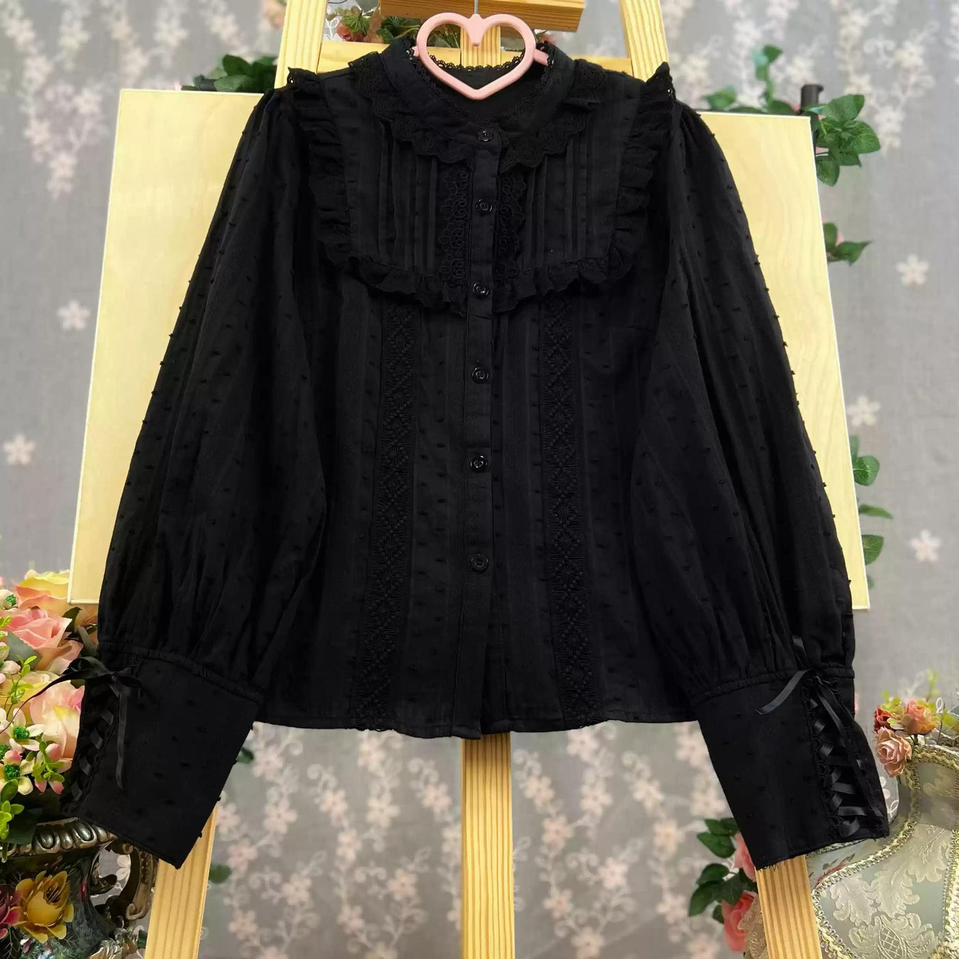 DMFS Lolita - Sweet Lolita Blouse Cotton Summer - Short Sleeve Shirt Innerwear